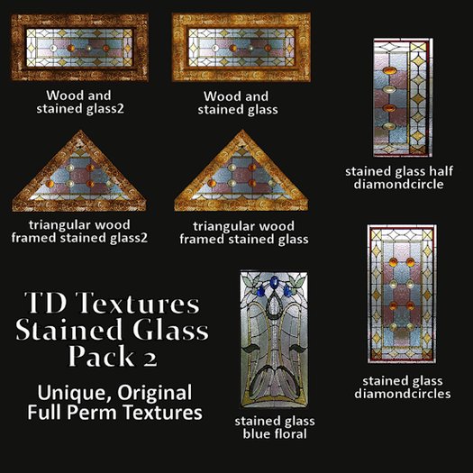 Second Life Marketplace TD Stained Glass Pack 2